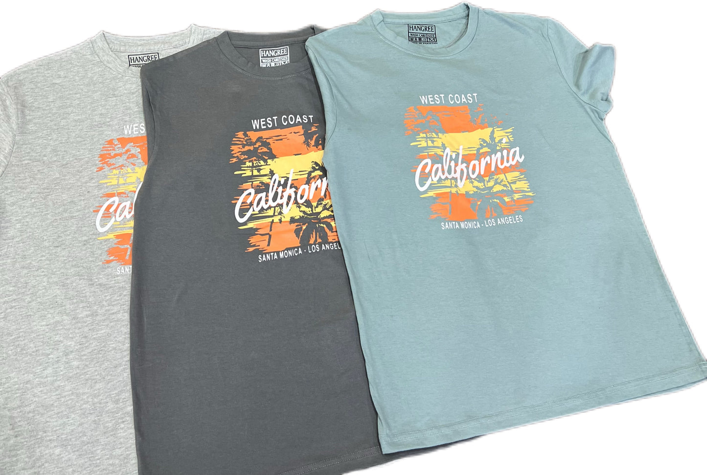 California Beach Sunset And Palm Tee Men's