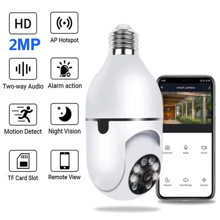 Wireless WIFI Bulb Holder security camera 1080P HD Motion Detection v380 pro day and night vision