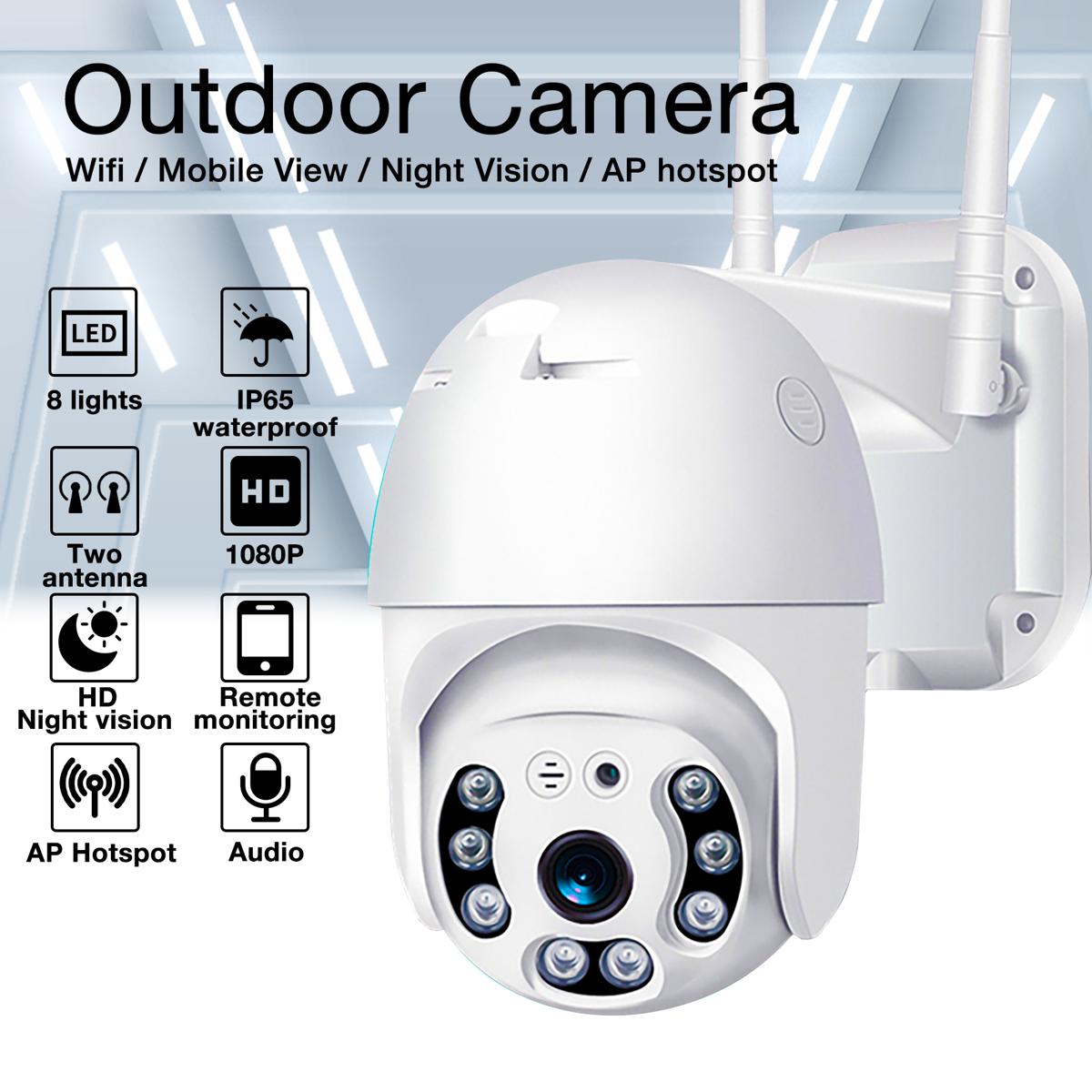 WIFI Outdoor HD Wireless Waterproof IP Security Camera with Adapter