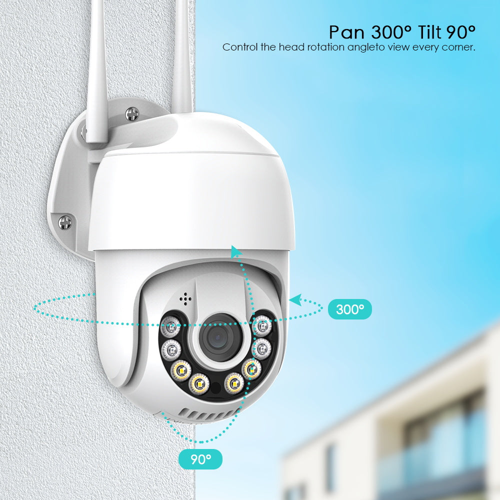 WIFI Outdoor HD Wireless Waterproof IP Security Camera with Adapter
