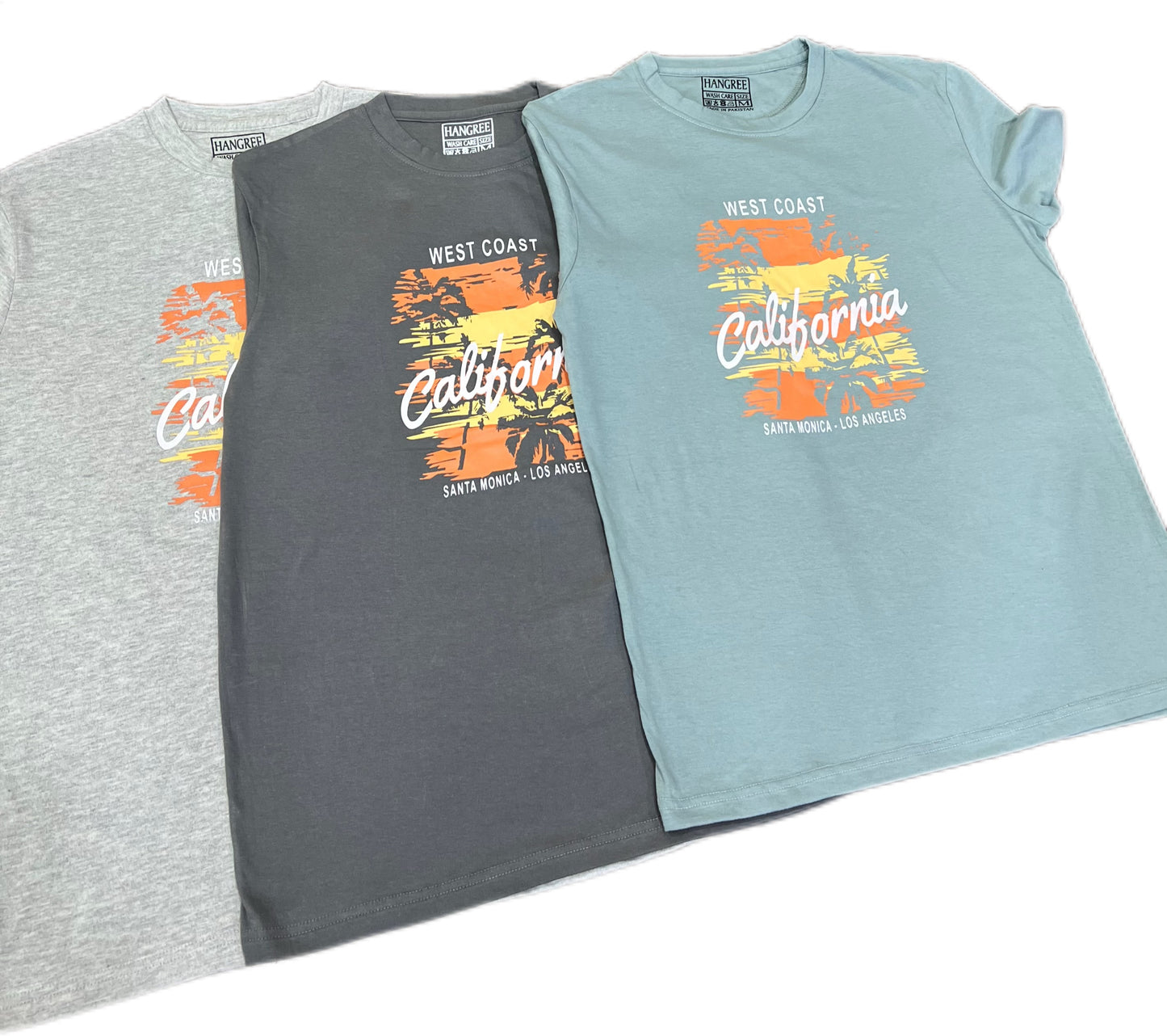 California Beach Sunset And Palm Tee Men's