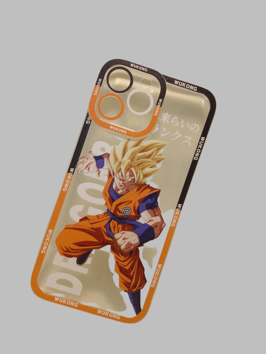Dragon Ball Goku Luxury with Lens Protector Transparent Case for IPhone 14 Plus 11 12 13 Pro Max XS XR Shockproof Cover Men Gift