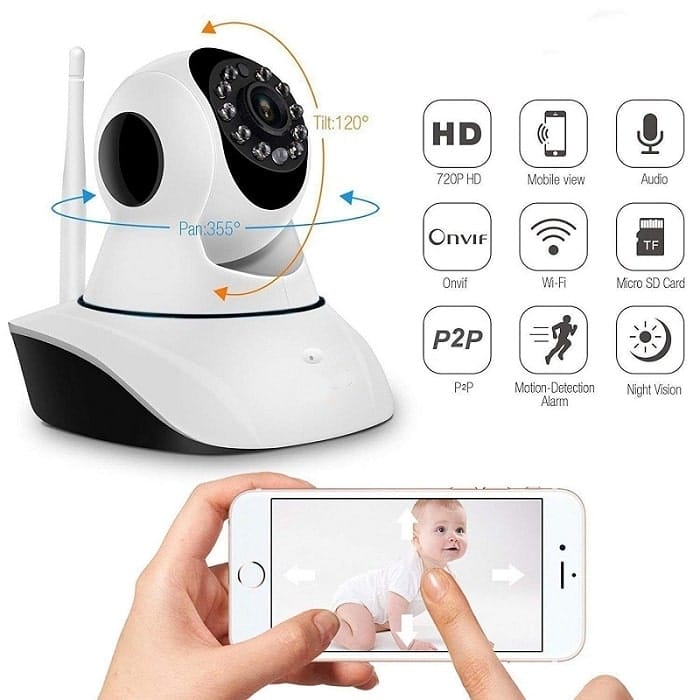 SPEED-X 3 Antenna Ipc App New Color Night Vision Camera 2mp 1080p Full Hd With Pixlinkipc App
