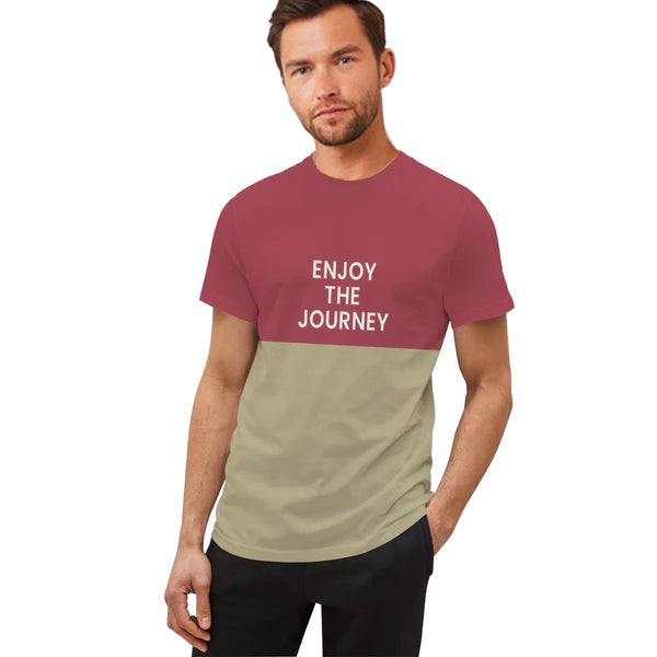 Boys Branded T-Shirt in Black and Skin