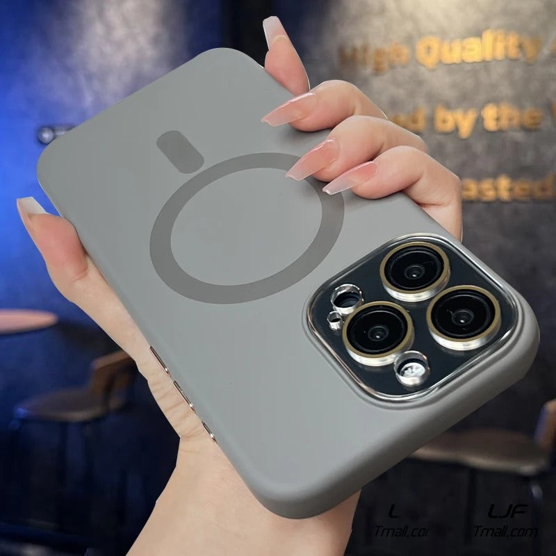 iPhone cover case luxury soft case with lens protector.