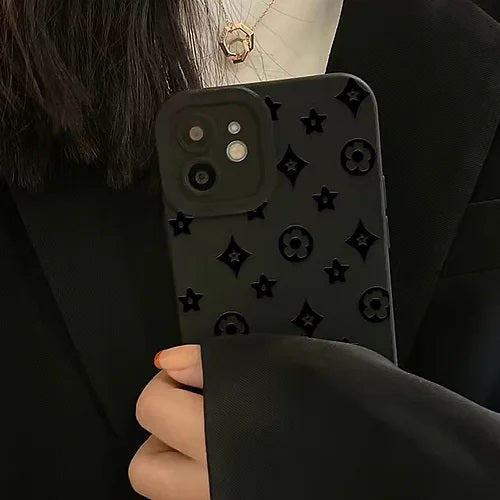 Luxury Brand Phone Case Soft TPU Black Star High-Quality iPhone Case For iPhone 11,12,13,14Pro Max