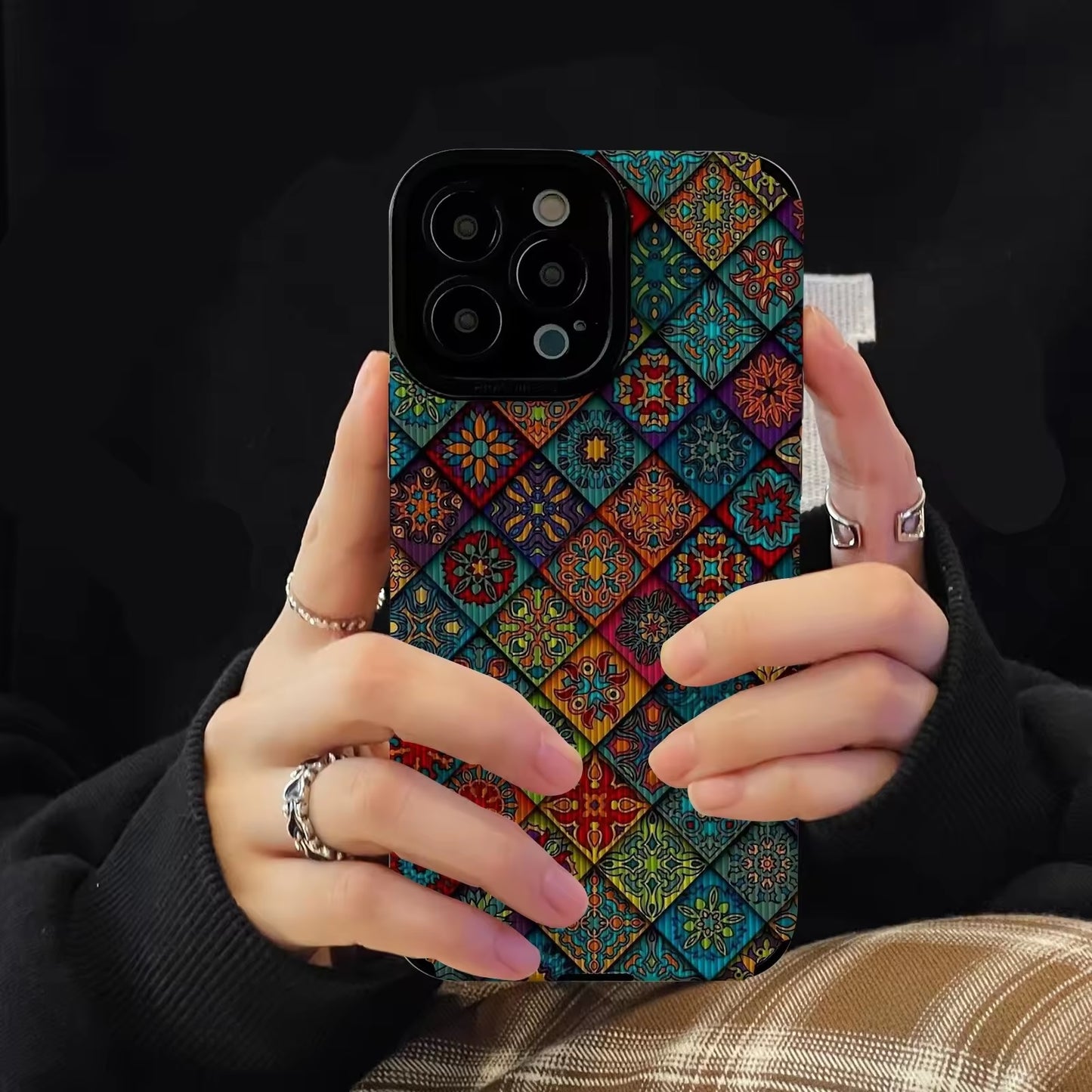 Suitable for personality Ringer iPhone13/14promax Apple 12/11 anti-drop case xr all-inclusive xs Soft 7p