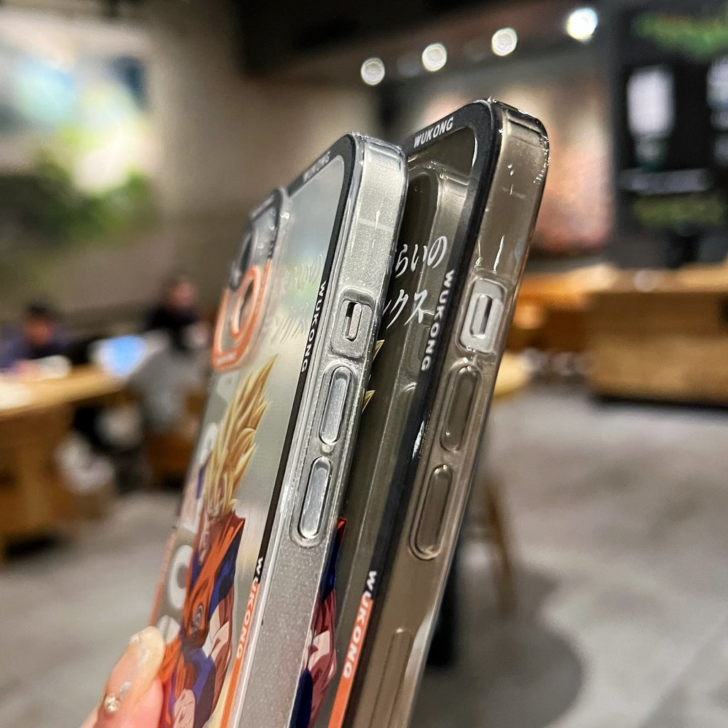 Dragon Ball Goku Luxury with Lens Protector Transparent Case for IPhone 14 Plus 11 12 13 Pro Max XS XR Shockproof Cover Men Gift
