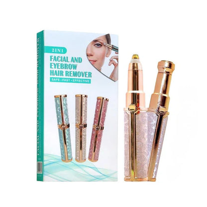 Flawless 2-in-1 Facial & Eyebrow Hair Remover – Rechargeable Face Trimmer for Women