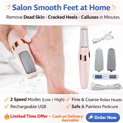 Rechargeable Electric Foot Callus Remover – Pedicure Roller Grinder