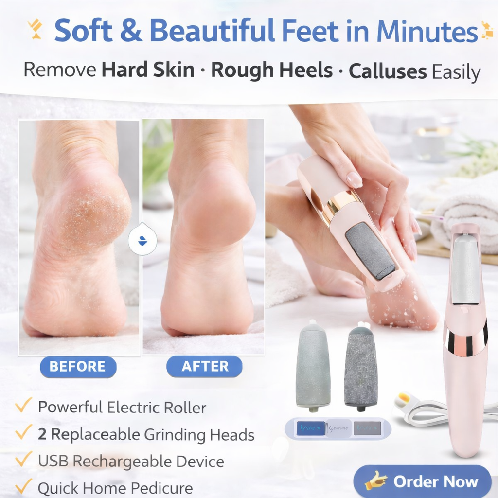 Rechargeable Electric Foot Callus Remover – Pedicure Roller Grinder