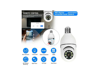 Wireless WIFI Bulb Holder  security camera 1080P HD Motion Detection v380 pro day and night vision