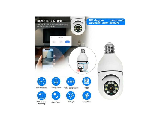 Wireless WIFI Bulb Holder  security camera 1080P HD Motion Detection v380 pro day and night vision