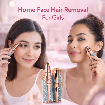2-in-1 Epilator Facial Hair  Remover & Eyebrow Trimmer  for Face Lips, Chin, Eyebrow, Bikini  Women’s Groomer rechargeable