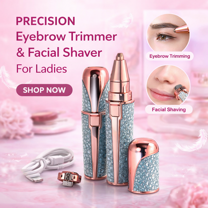 2-in-1 Epilator Facial Hair  Remover & Eyebrow Trimmer  for Face Lips, Chin, Eyebrow, Bikini  Women’s Groomer rechargeable