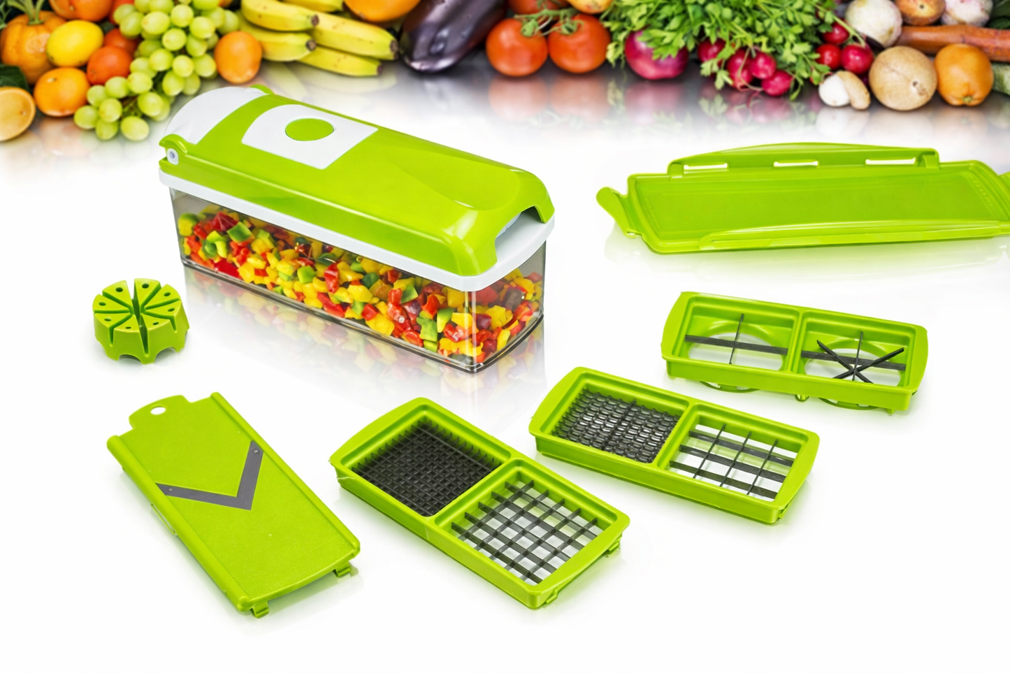 Multi-Purpose Vegetable Chopper Slicer Grater Cutter Set for Kitchen