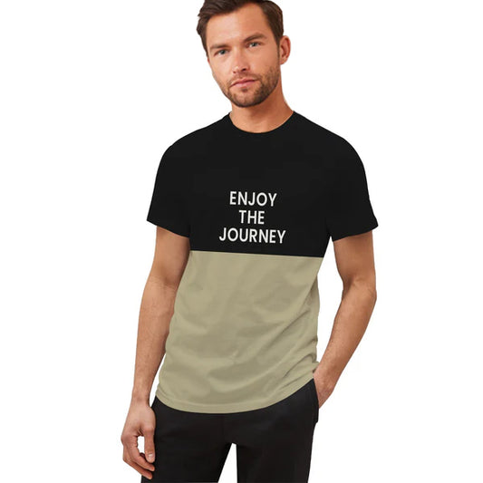 Boys Branded T-Shirt in Black and Skin