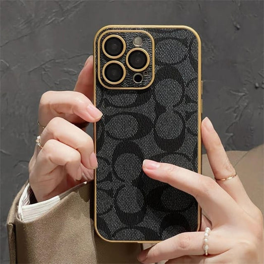Popular Brand Luxury Design Camera Lens Full Protection Leather Phone Case For iPhone Mobiles