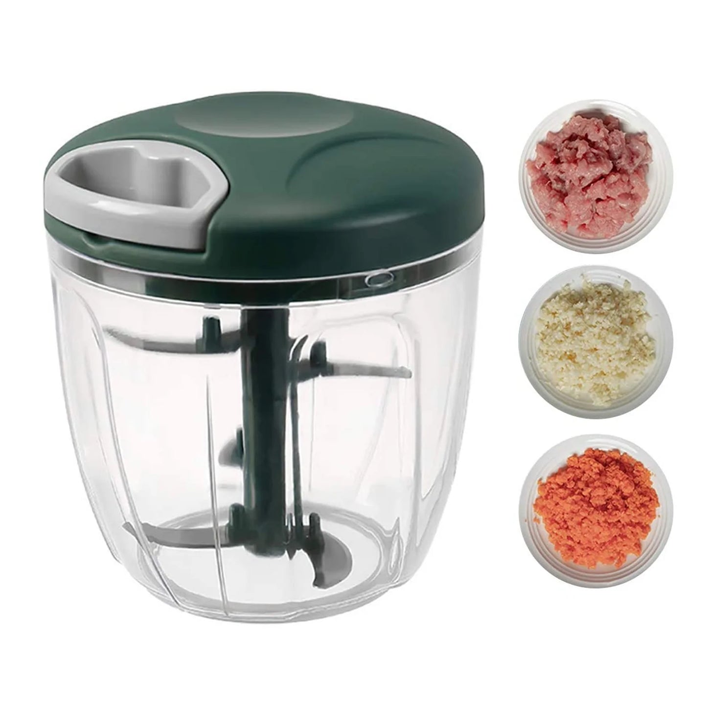 Manual Vegetable & Meat Chopper with Sharp Blades – Kitchen Food Processor