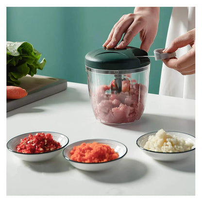Manual Vegetable & Meat Chopper with Sharp Blades – Kitchen Food Processor