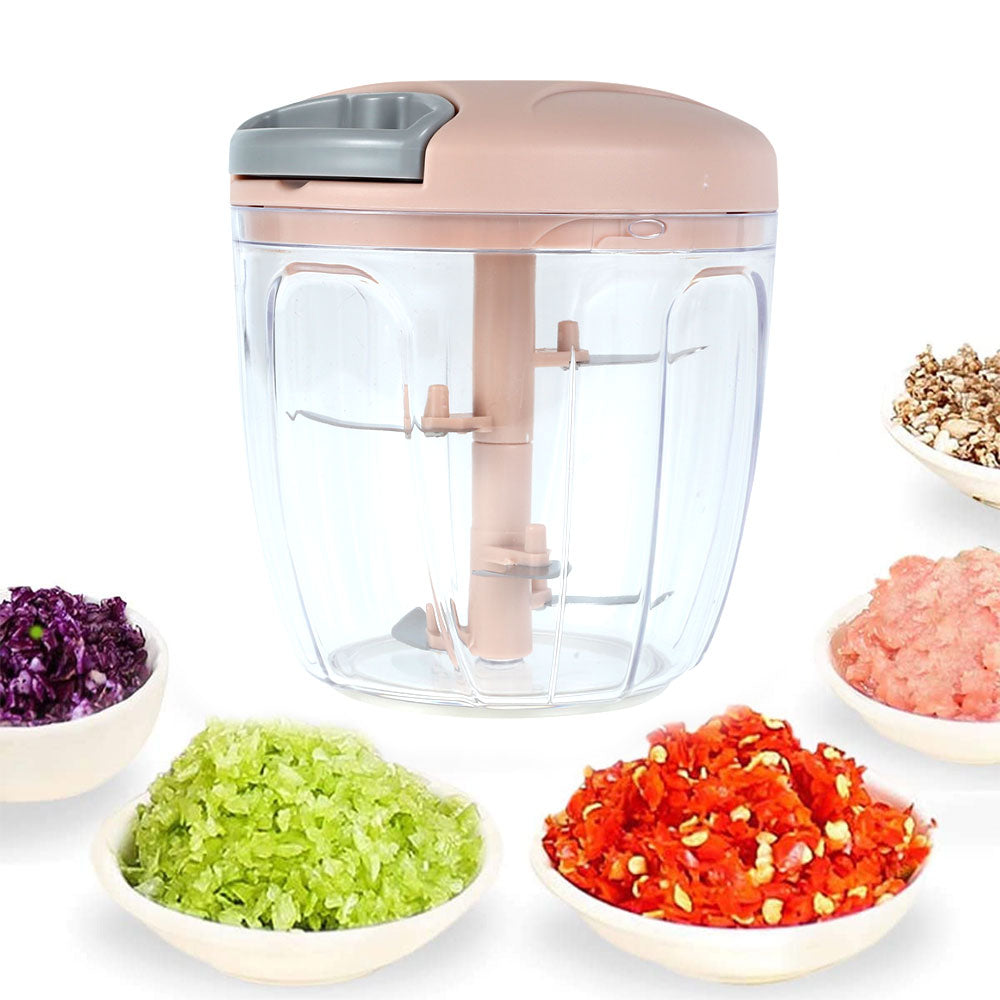 Manual Vegetable & Meat Chopper with Sharp Blades – Kitchen Food Processor
