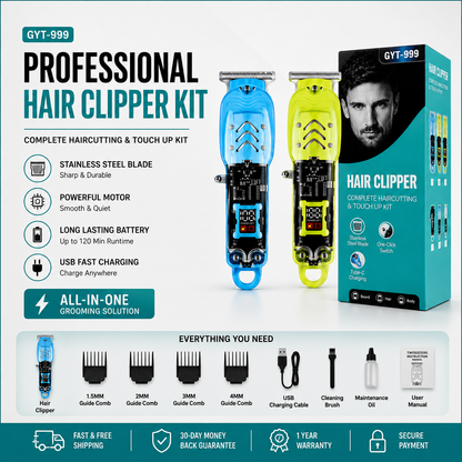 GYT-999 Professional Hair Clipper & Trimmer Kit