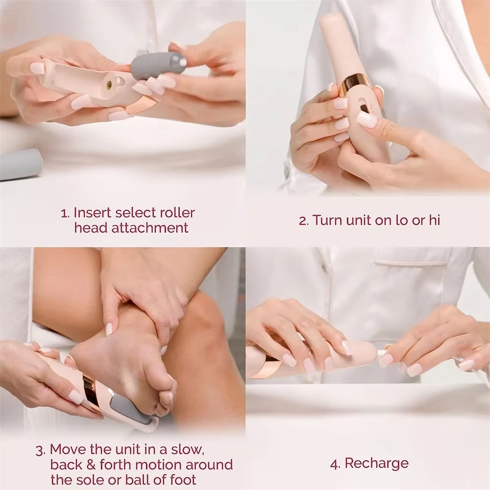 Rechargeable Electric Foot Callus Remover – Pedicure Roller Grinder